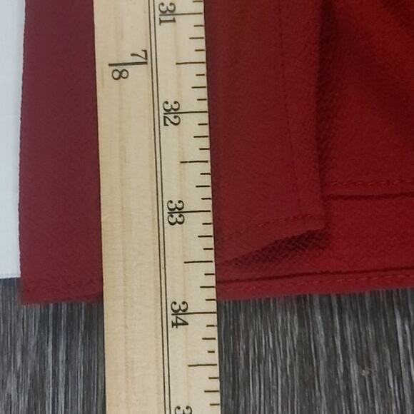 Luxxel Strapped Keyhole Front  Burgundy Wide Leg  Belted  Elastoc Jumpsuit M - Picture 10 of 13